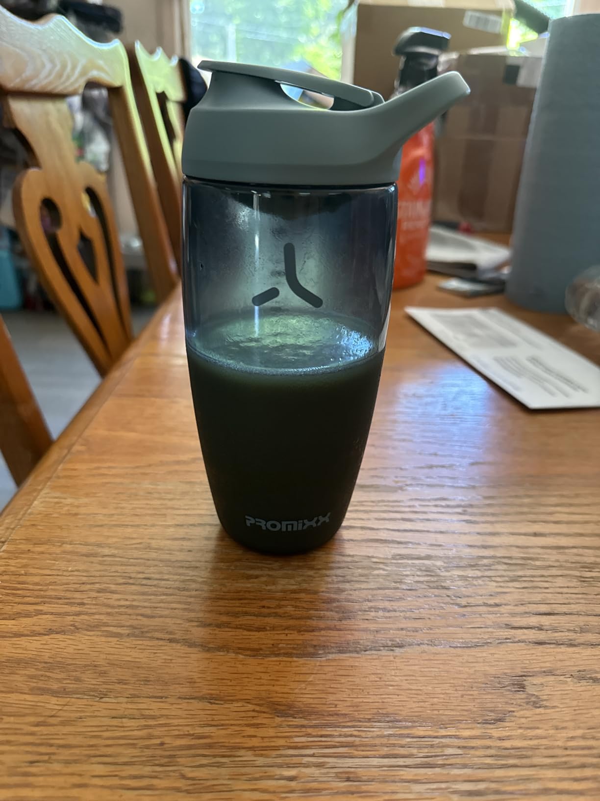 PROMIXX Pursuit Protein Shaker Bottle (24 oz) - Silent No-Ball Mixer, Leak-Proof Lid, BPA/BPS & Phthalate-Free ECOZEN - Easy-Clean Shaker Cup for Protein Shakes, Pre & Post-Workout Smoothies customer photo 1