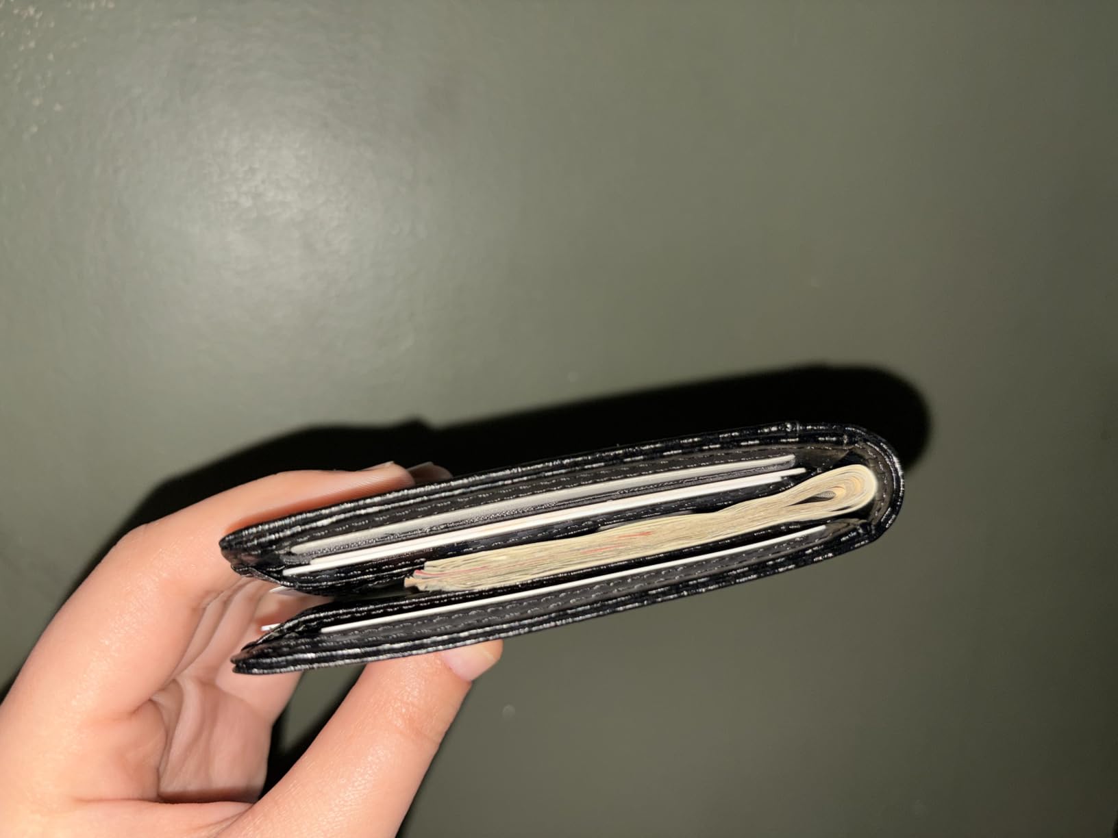 RUNBOX Slim Wallet for Men - RFID Blocking Leather Bifold with Money Clip | Minimalist Front Pocket Wallet Holds 11 Cards,Slim Thin Design,RFID Blocking Protection, Practical Birthday Gifts for Men customer photo 2