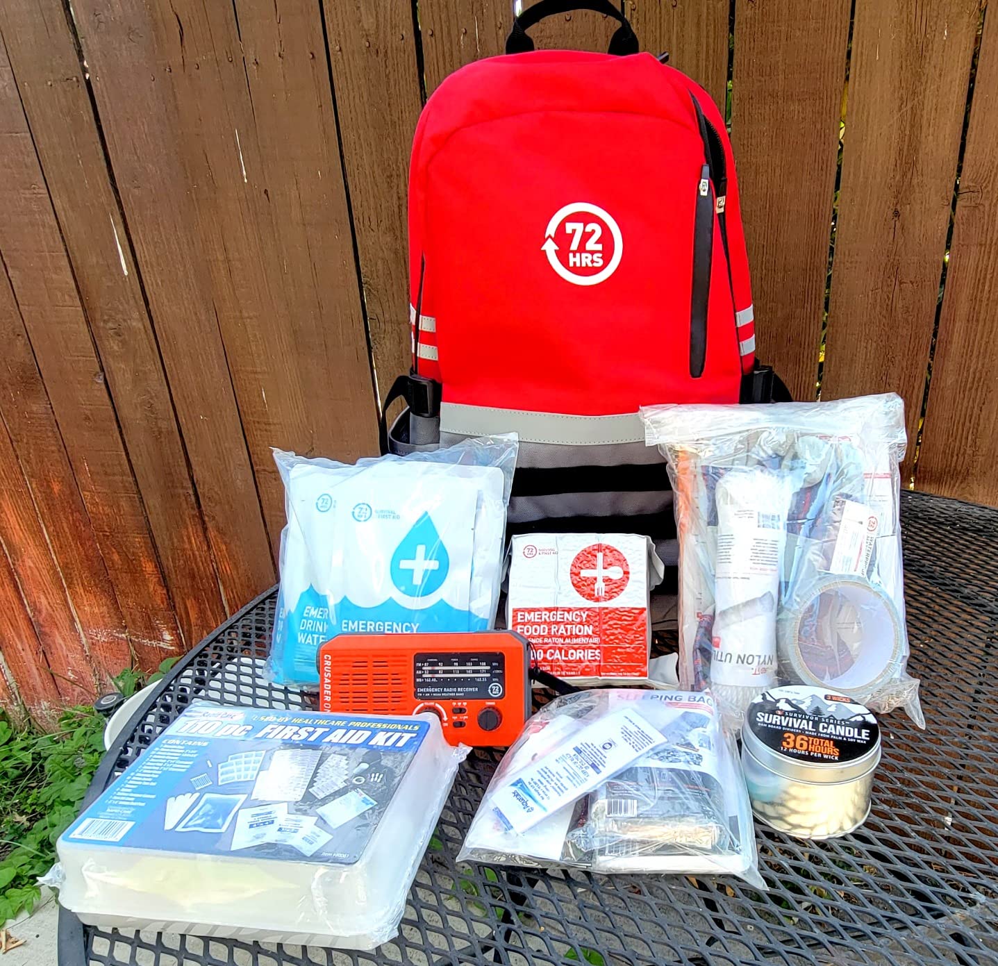 72 HRS Deluxe Emergency Survival Kit - Heavy Duty 72 Hour Bag Survival Kit for Earthquake, Hurricane, Tsunami, Winter, Blackout - Includes Emergency First Aid Kit, Water, Food customer photo 1