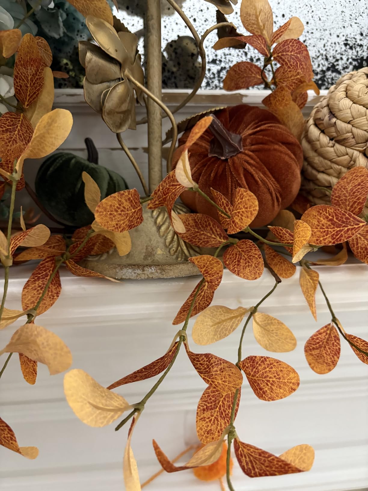 Winlyn 16 Pcs Assorted Small Faux Rustic Harvest Velvet Pumpkins Decorative Rust Orange Gold Olive Gray Fabric Pumpkins Foam Pumpkins Farmhouse Fall Thanksgiving Halloween Table Centerpiece Decor customer photo 1
