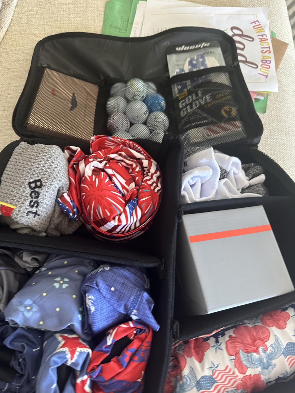 YOREPEK 2 Layer Golf Trunk Organizer, Golf Gifts for Men with Separate Ventilated Compartment for 2 Pair Shoes, Waterproof Car Trunk Locker for Balls, Tees, Clothes, Gloves, Gifts for Golfers customer photo 1
