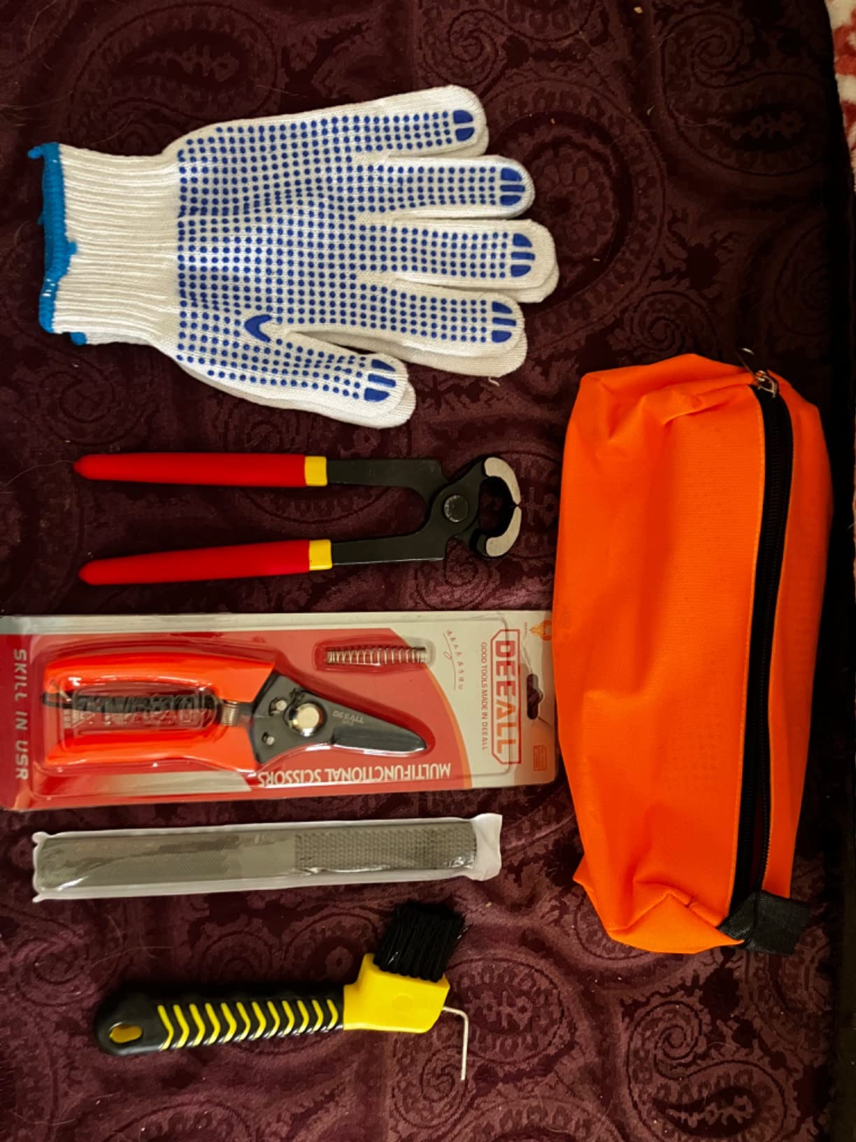 8 inch Farrier Hoof Tool Kit (5 Piece) Mini Rasp Hoof File Goat Pig Equine Metal Shears Farriers Hoof Nipper Cutter Handle Knife Stable Supplies customer photo 1