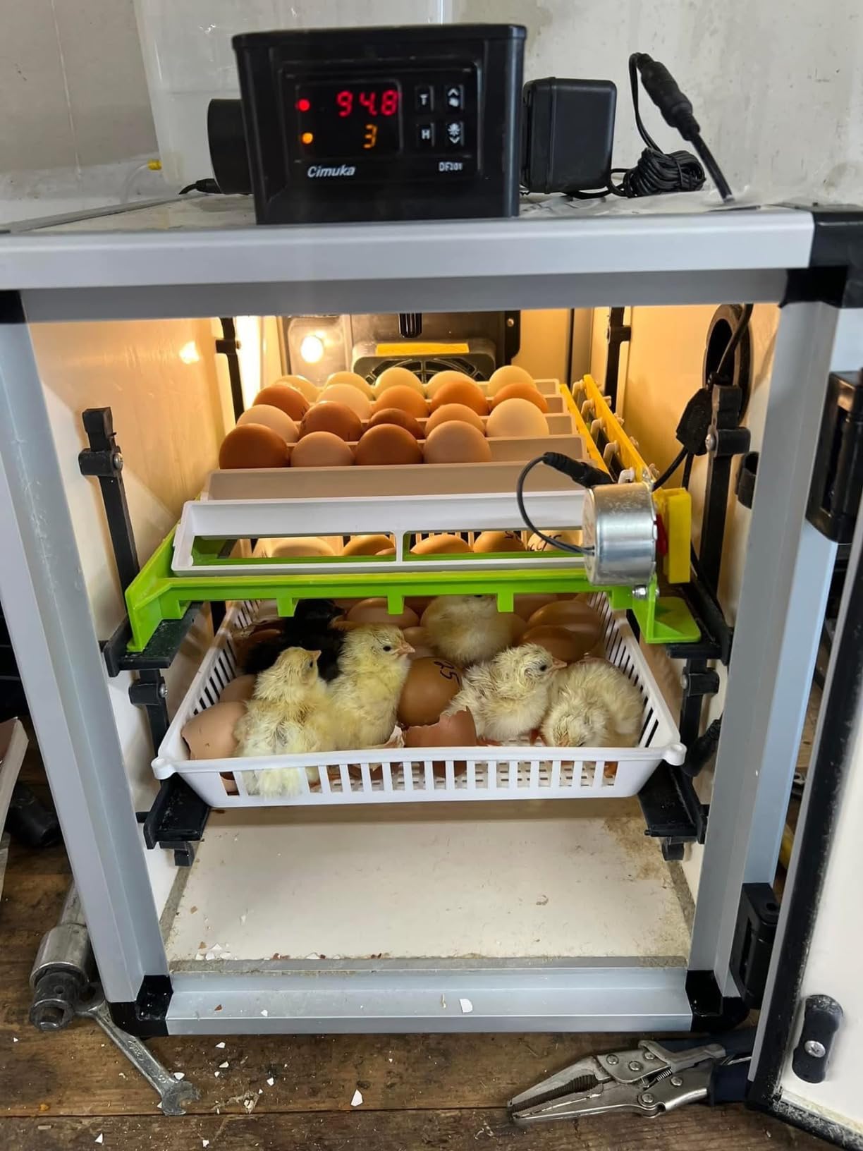 Incubators for Hatching Eggs - 180 Egg Incubator Setter & Hatcher with Automatic Turner & Digital Humidity Control Cabinet, Large Chicken Incubator & Quail Egg Incubator by Hatching Time customer photo 1