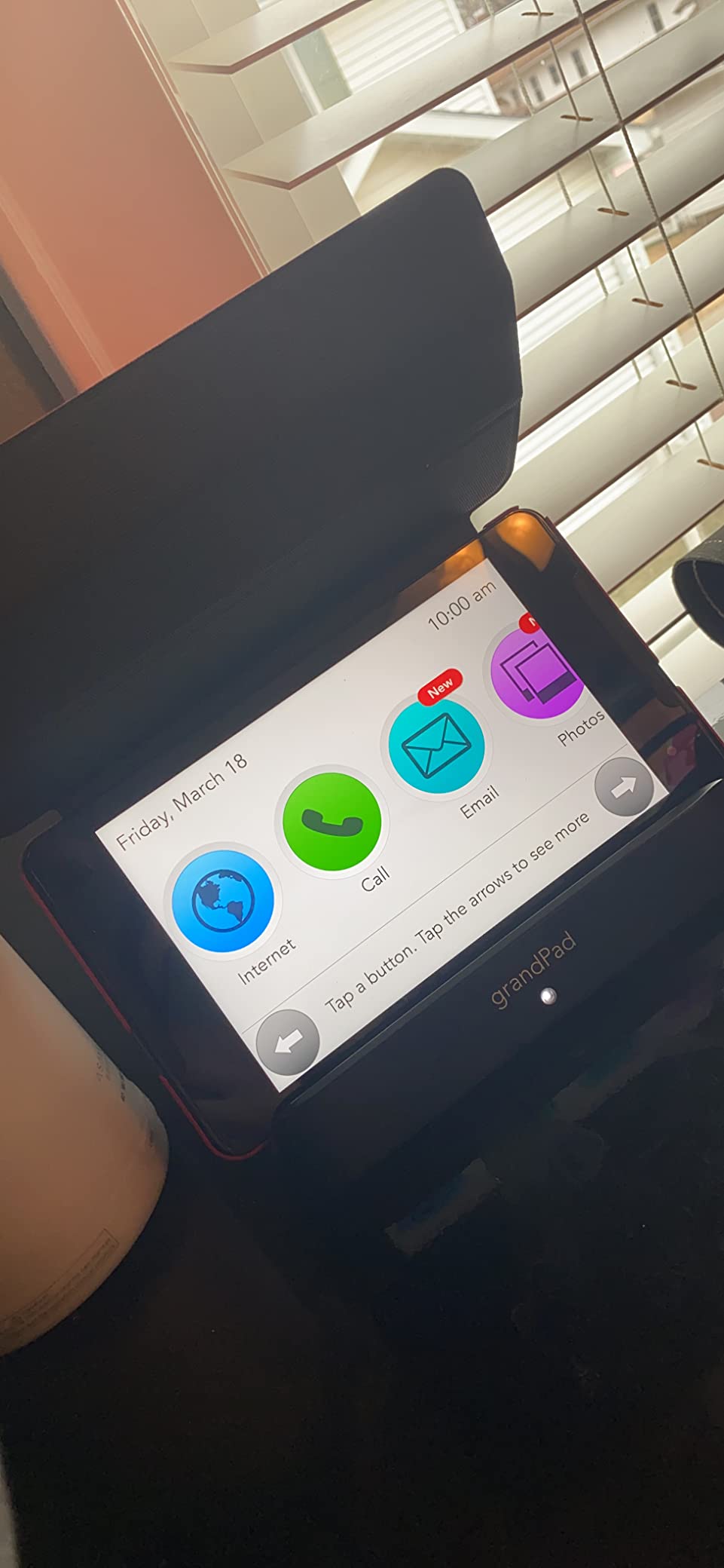 GrandPad Easy to Use Tablet & Phone for Seniors [Locked - Requires a Plan] | Simple, secure tablet with video calling, family photo sharing, games, and built-in scam protection customer photo 1