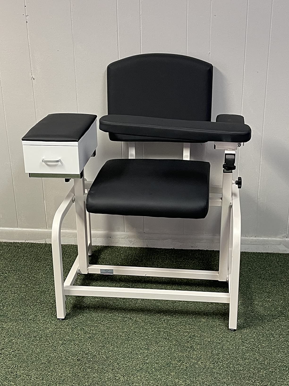 MedStock Blood Drawing/Phlebotomy Chair for Medical Labs and Professional Clinics with Reversible Flip-Up Arm, Padded Seat, and Built-in Storage Drawer, Extra Large customer photo 1