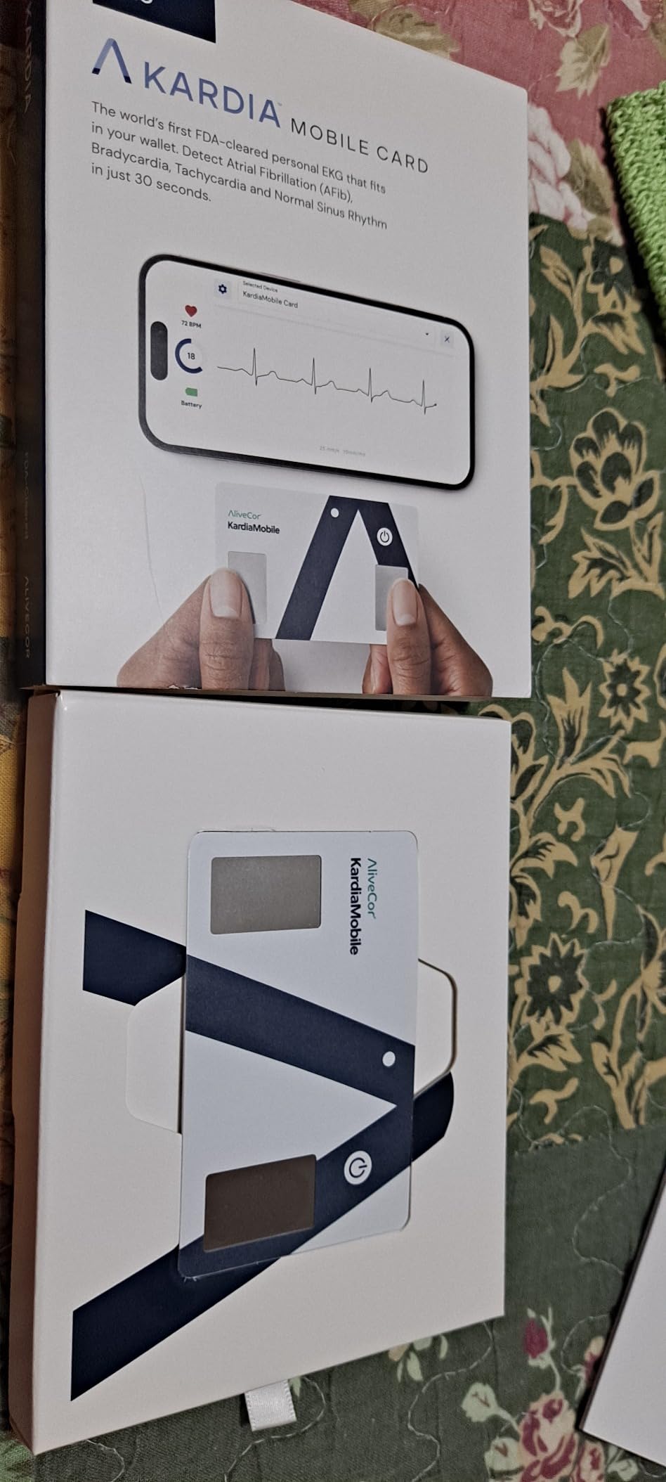 KardiaMobile Card Credit-Card Sized EKG, Medical-Grade & FDA-Cleared Personal Heart Monitor, Bluetooth Enabled, On-The-Go Check-Up Anywhere, Compatible with Most Smartphones, No Subscription Required customer photo 1