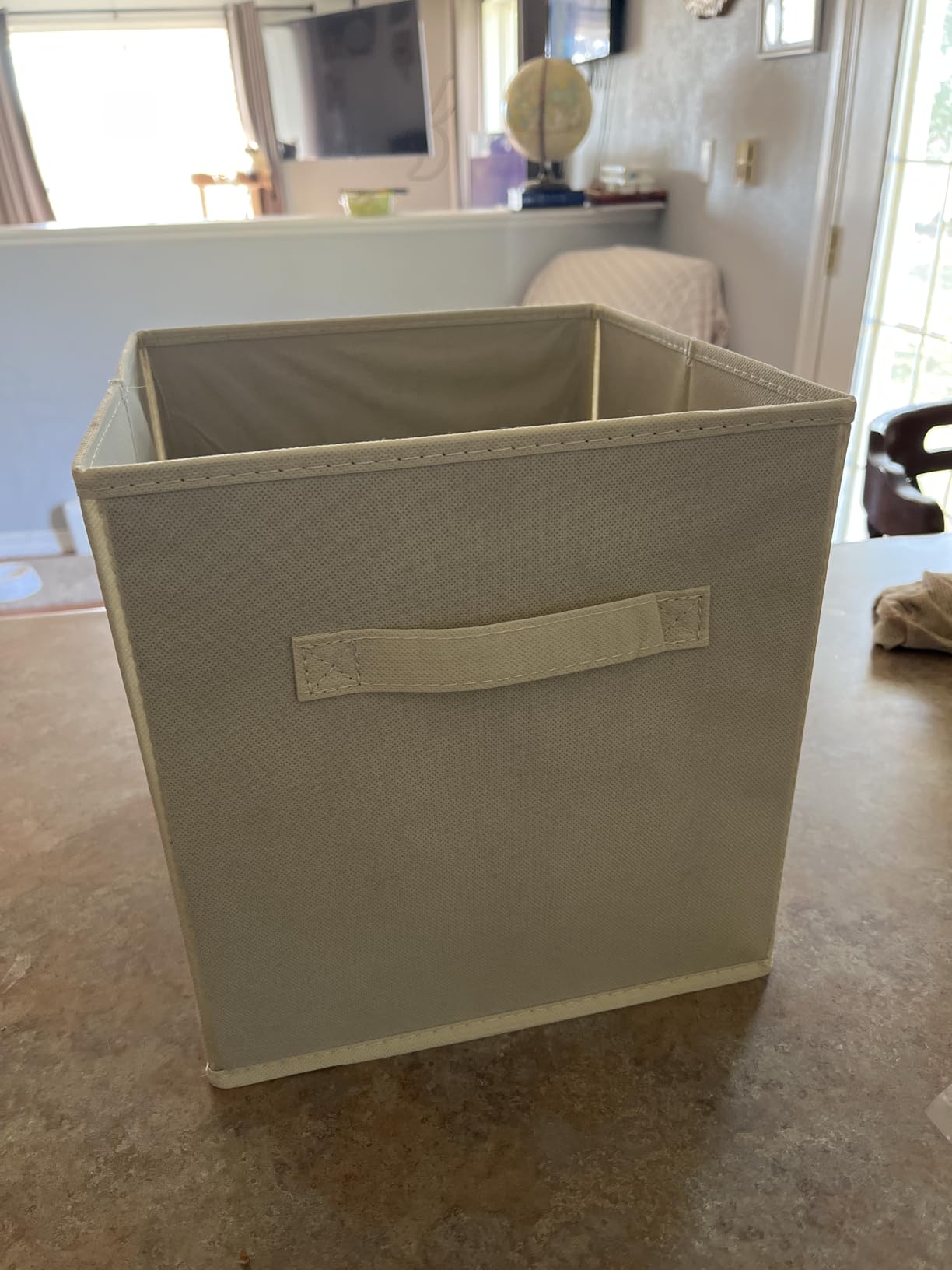 Amazon Basics Collapsible Fabric Storage Cube Bins Organizer with Handles for Organization and Organizing Solution, 13