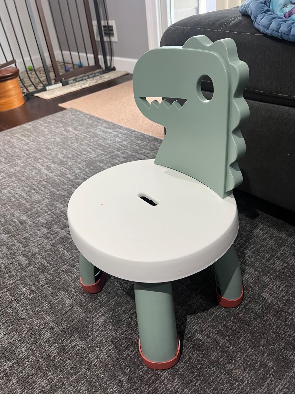 Toddler Chair, Plastic Kids Dino Chair, Sturdy Durable and Lightweight Toddler's Activity Chairs, Anti-Slip Ergonomic Design (Green) customer photo 1