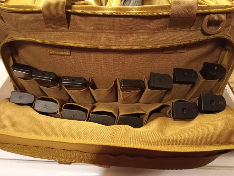 DSLEAF Tactical Gun Range Bag, Soft Pistol Cases for Shooting and Hunting | 16x Magazine Slots, Tactical Molle Straps, Detachable Shoulder Strap and Portable Handle for Easy Carrying customer photo 2