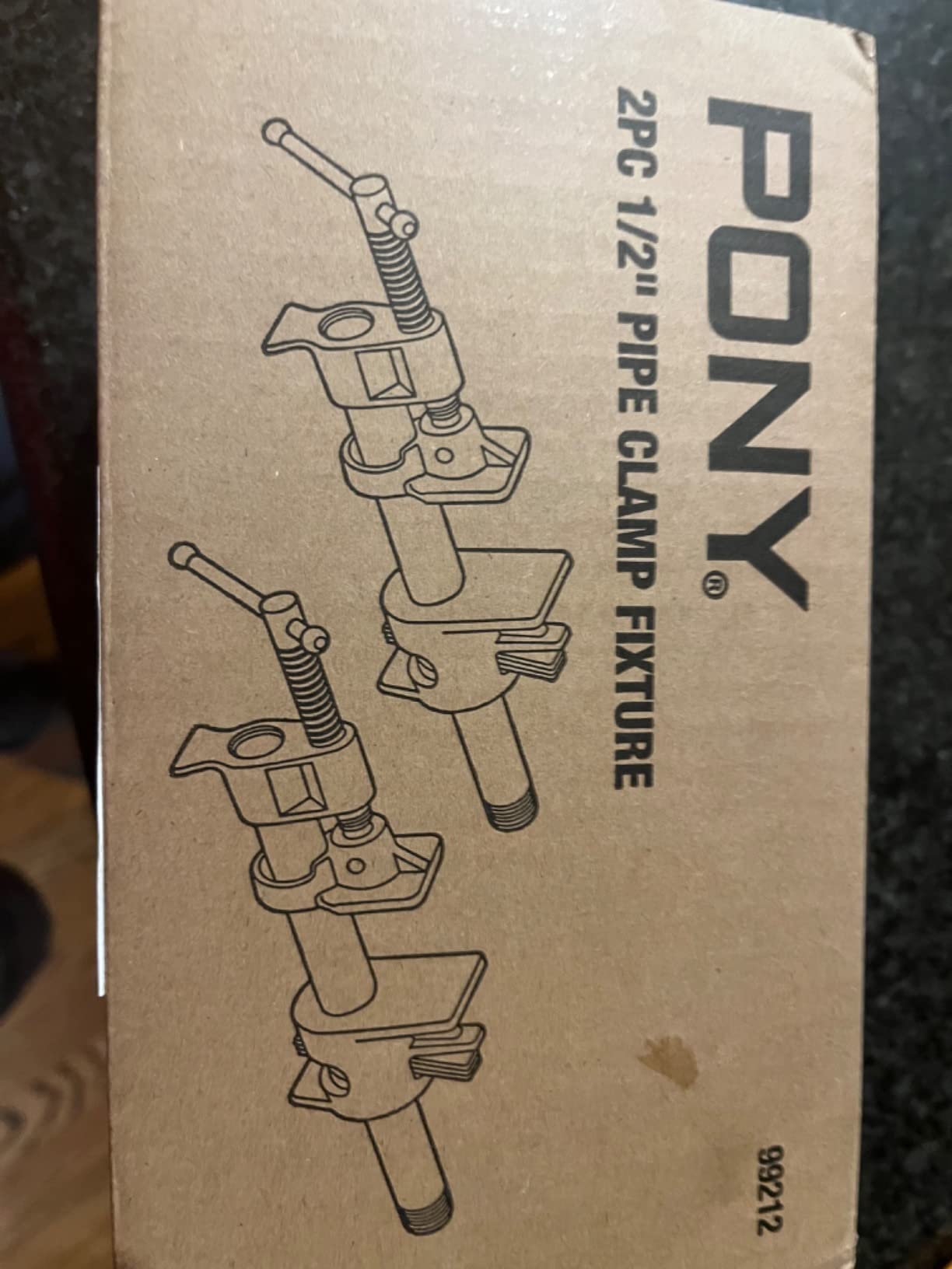 PONY the Original 2-Pack 52 Pipe Clamp Fixture for 1/2 Inch Black Pipe | Wood Gluing Clamp Fixture for Woodworking Projects, Delivers Stable and Accurate Clamping Pressure for Secure Joints customer photo 1