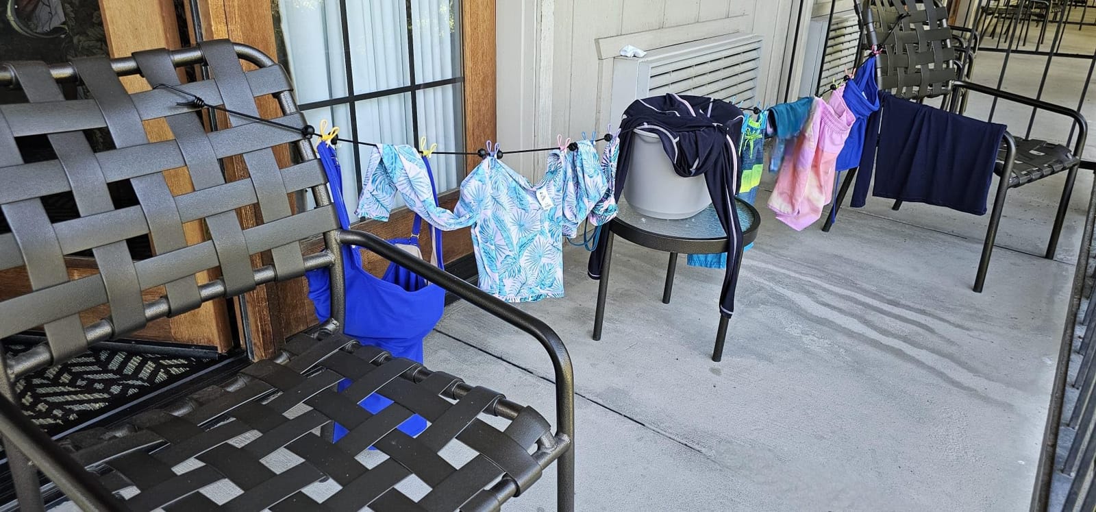 Retractable Portable Travel Clothesline Camping Clothing Line with 12 Clips | For Indoor Laundry Drying Line Outdoors Camping Essentials & RV Hotel with Waterproof Bag, Stretchable from 10 to 12 Feet customer photo 2