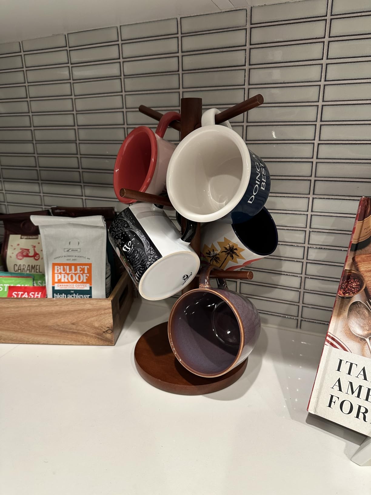MyLifeUNIT Mug Holder Tree, Coffee Cup Holder with 6 Hooks (Black) customer photo 2