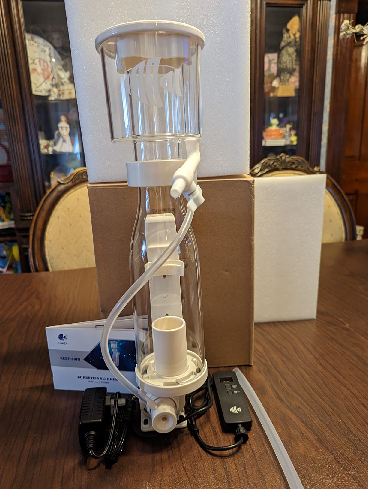 IOAOI Protein Skimmers for Saltwater Aquariums, Hang On Protein Skimmer for Fish Tanks up to 80 Gallons, DC Pinwheel Pump with Controller customer photo 1
