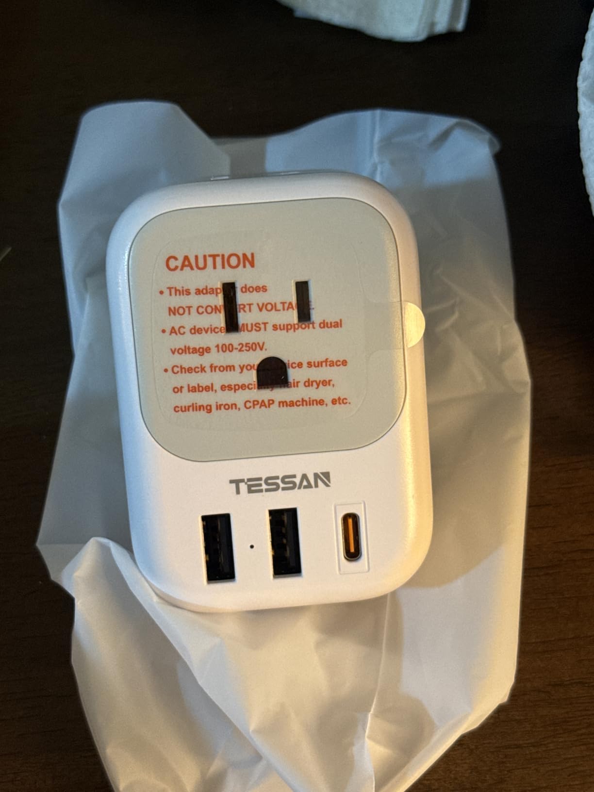 TESSAN European Travel Plug Adapter 2 Pack, Type C Plug | Not Voltage Converter, 4 Outlets 3 USB (1 USB C PD 20W), For Europe Italy Spain France Portugal Iceland Germany customer photo 2