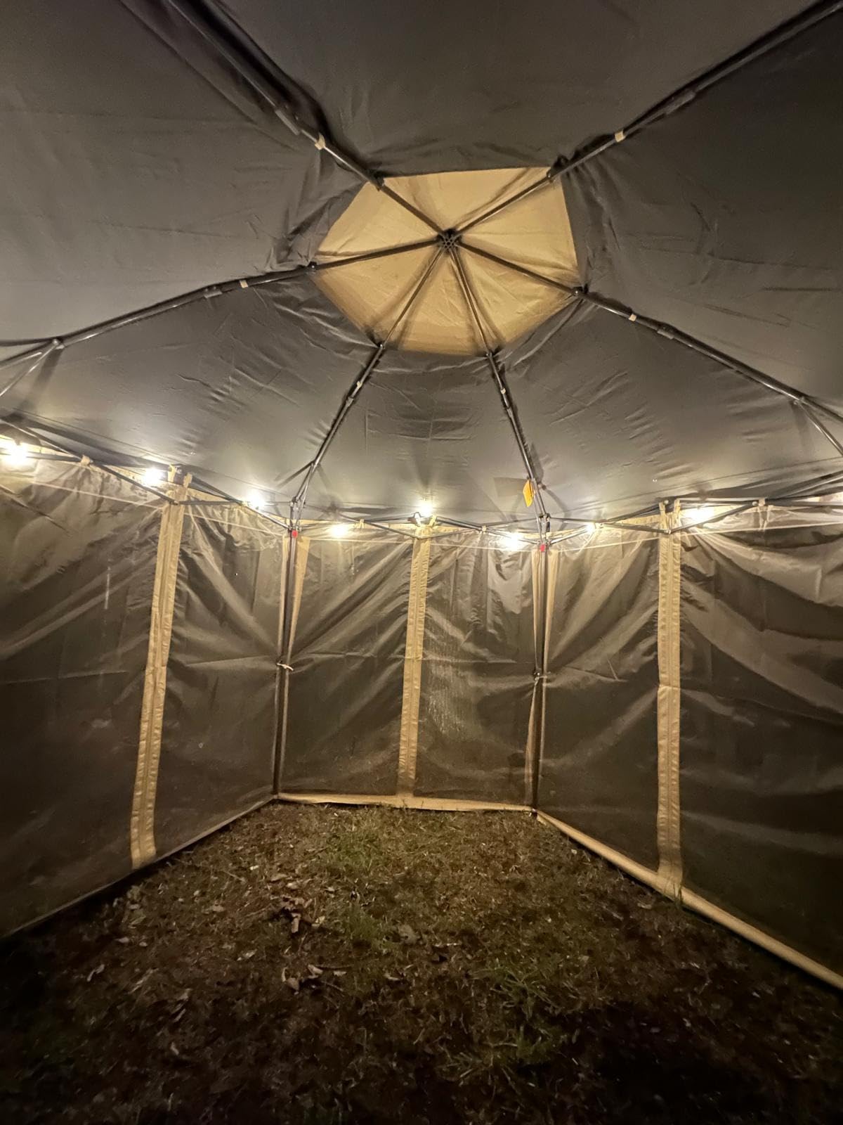 Yaheetech 13x13 Pop Up Gazebo Double-Tier w/Mesh Netting Patio Canopy Brown customer photo 2