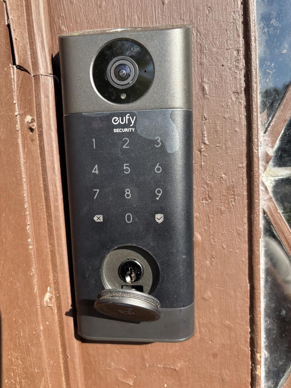 eufy Security Video Smart Lock S330, Keyless Entry Door Lock, Chime Included | 3-in-1 Camera+Doorbell+Fingerprint Smart Lock, Smart Wi-Fi Deadbolt for Front Door, 8GB Built-in Storage, SD Card Expandable customer photo 1