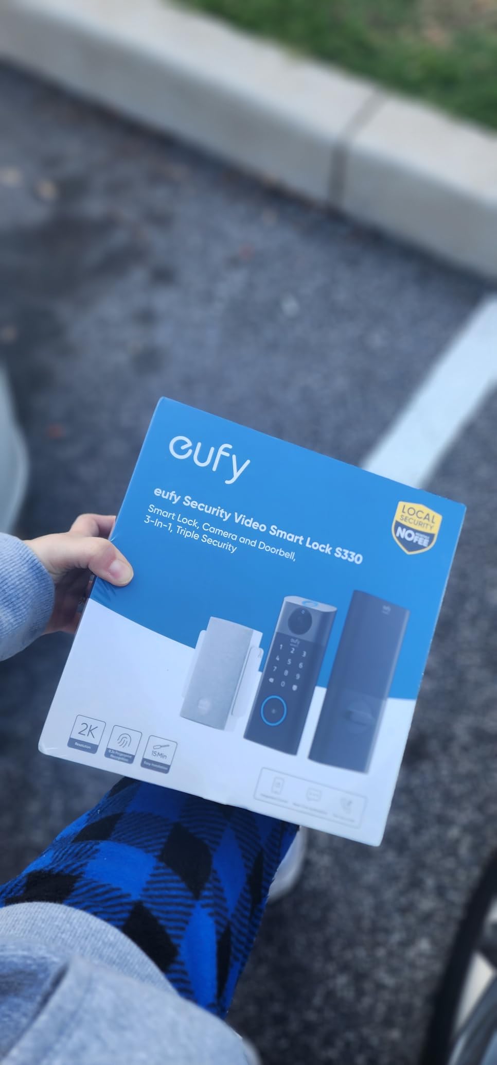 eufy Security Video Smart Lock S330, Keyless Entry Door Lock, Chime Included | 3-in-1 Camera+Doorbell+Fingerprint Smart Lock, Smart Wi-Fi Deadbolt for Front Door, 8GB Built-in Storage, SD Card Expandable customer photo 2