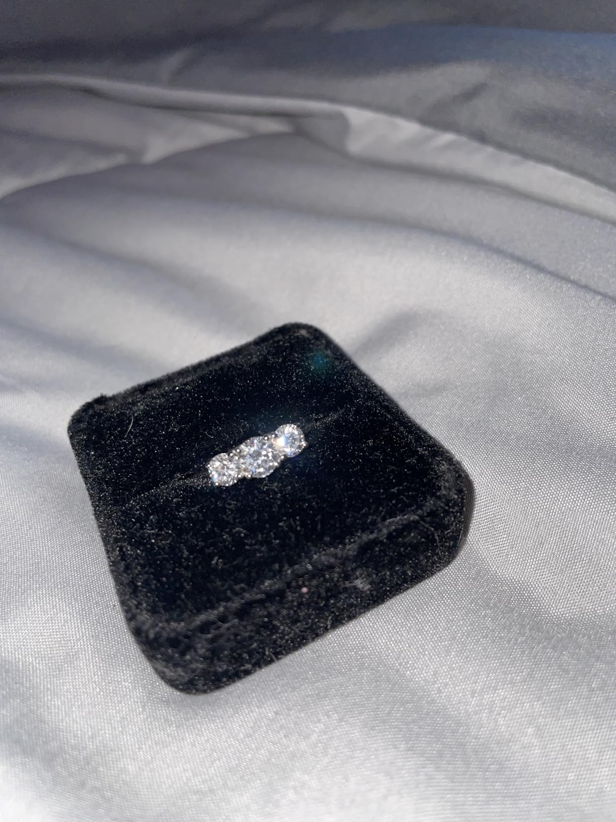 1-6 Carat IGI Certified LAB Grown 3 Stone Round Diamond Engagement Ring customer photo 2