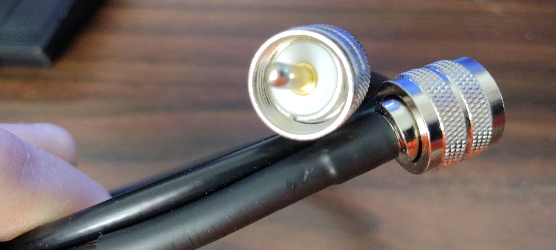 RG8x Jumper Cable 3ft, 2 Pack PL259 Jumper CB Coax Cable 50 Ohm, UHF PL259 Male to Male Low Loss CB Antenna Extension for HAM Radio, VHF Radio, SWR Meter, Antenna Analyzer customer photo 1