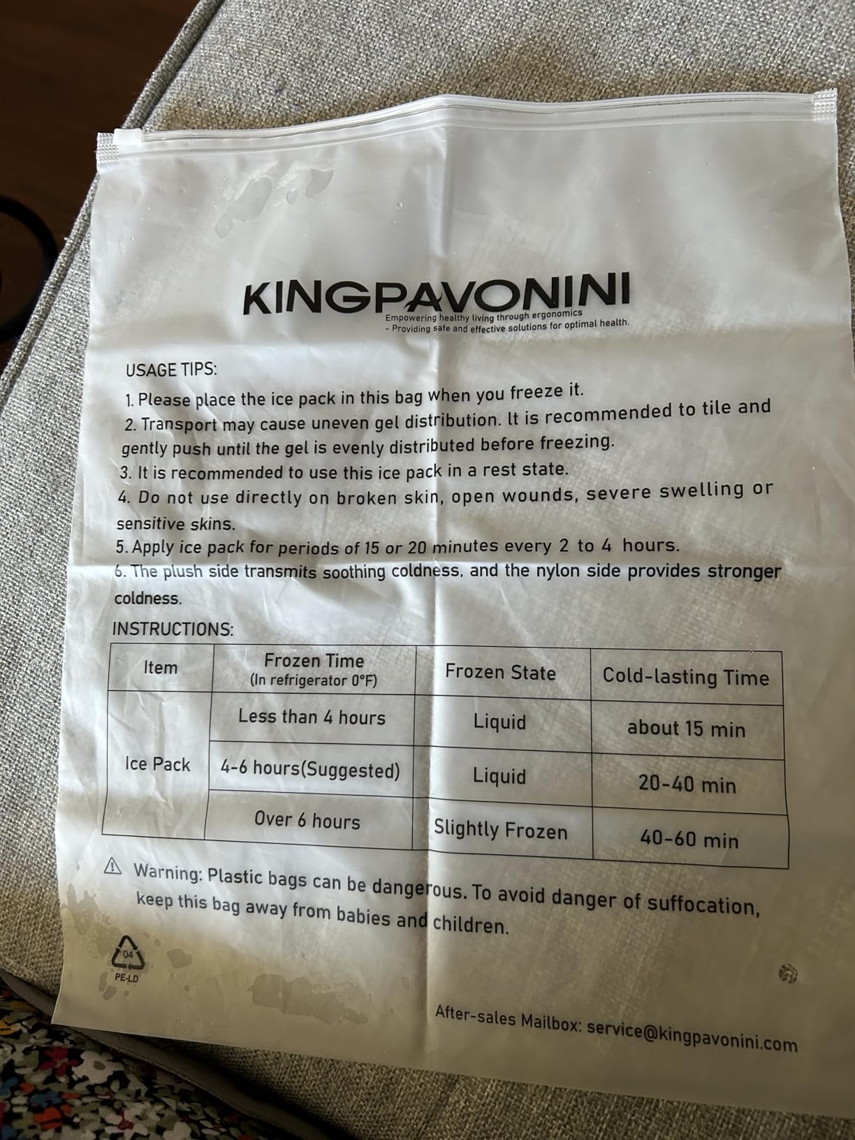KingPavonini XXL Knee Ice Pack Wrap Around Entire Knee, 1 Pack, Blue | 30-Min Long-Lasting for Surgery Recovery & Sports Injuries, Leakproof Ice Pack for Knee, 2-Level Coldness Instant Pain Relief customer photo 2