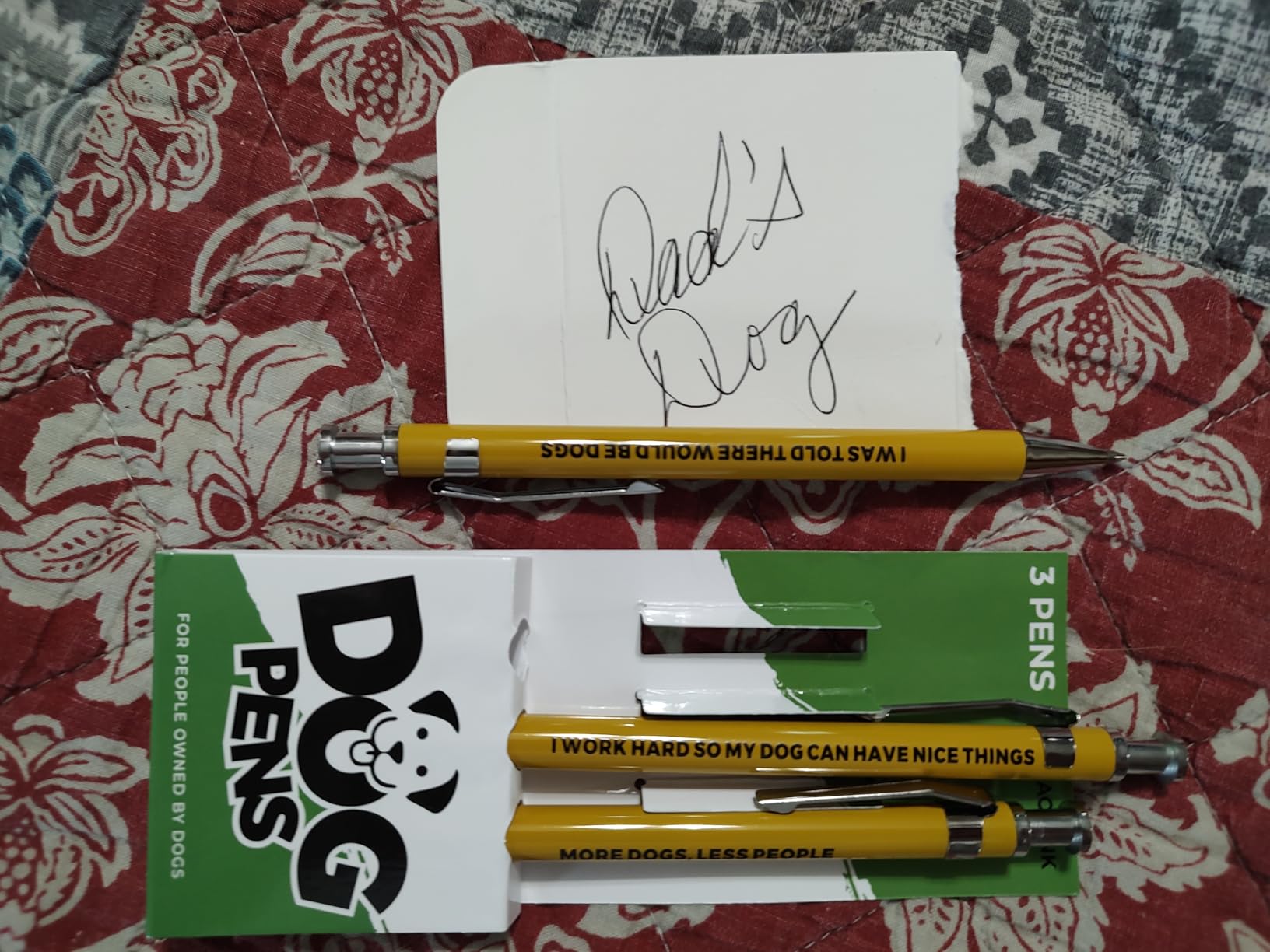 Funny Dog Pens 5-Pack Set, Black Ink Ballpoint Writing Pens with Sarcastic Sayings, Gifts for Dog Lovers customer photo 1