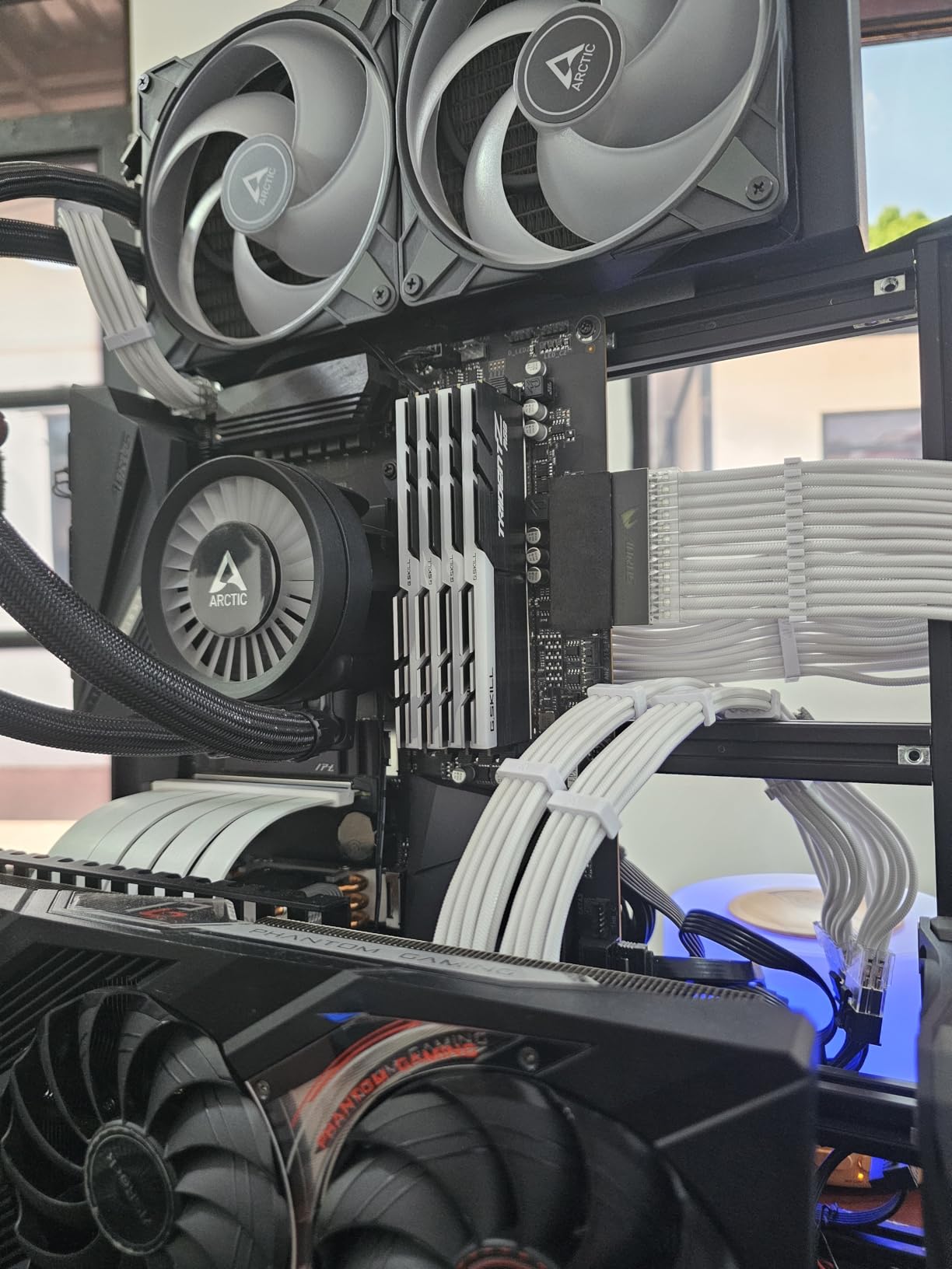 Asiahorse Customization Mod Sleeve Extension Power Supply Cable Kit 16AWG ATX/EPS/8-Pin PCI-E/6-pin PCI-E (Mix Color, Blue-White) customer photo 2