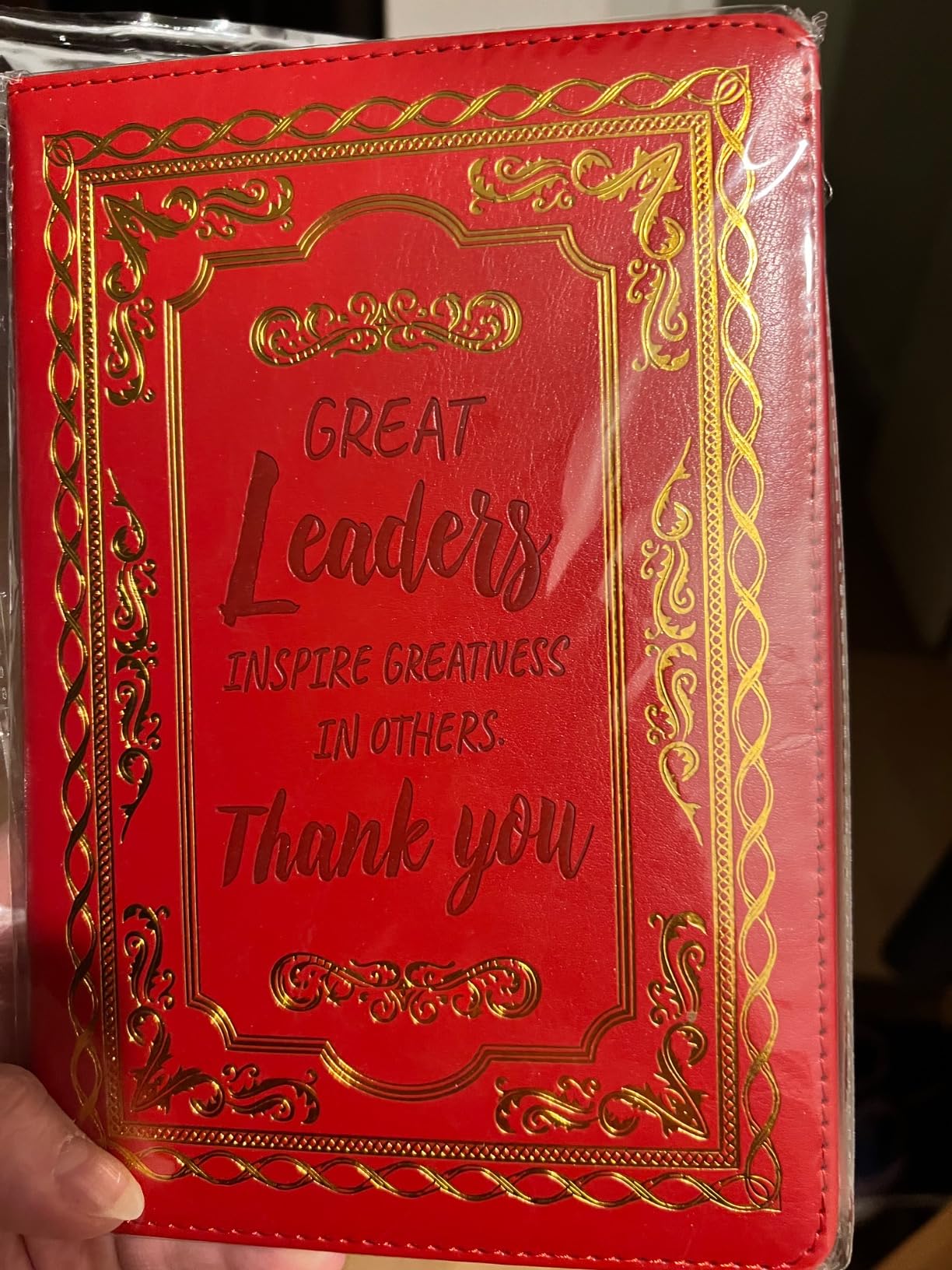 LBWCER Boss Appreciation Gift Mentor Notebook Great Leaders Notebook Leader Supervisor PM Mentor Retirement Gift Coworker Farewell Leather Journal Notebooks (Great) customer photo 2