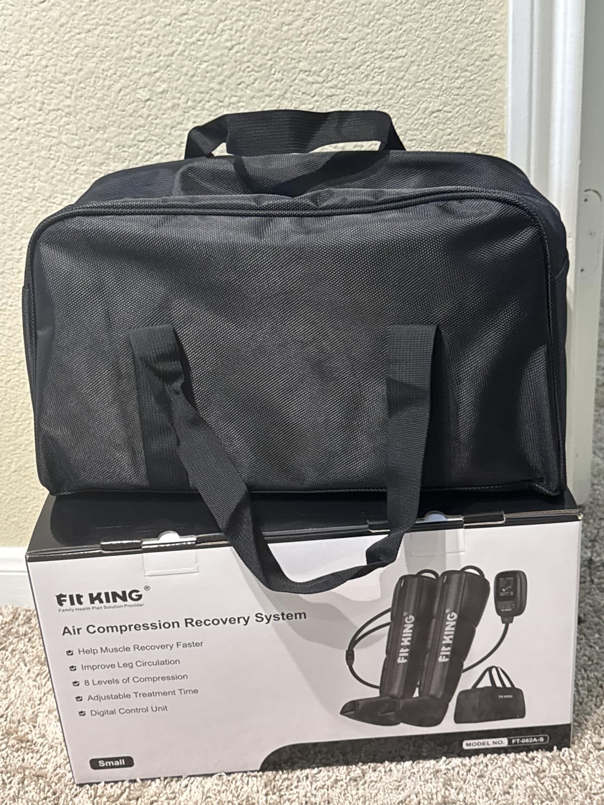 FIT KING Air Compression Recovery System, Full Leg Massager Boots (Medium) | Sequential Compression Device for Fast Recovery, Enhance Performance for Athletes, FSA-HSA customer photo 1