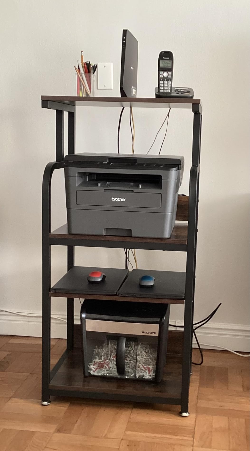 Fannova 4 Tier Tall Printer Stand with Height Adjustable Storage Shelf customer photo 2