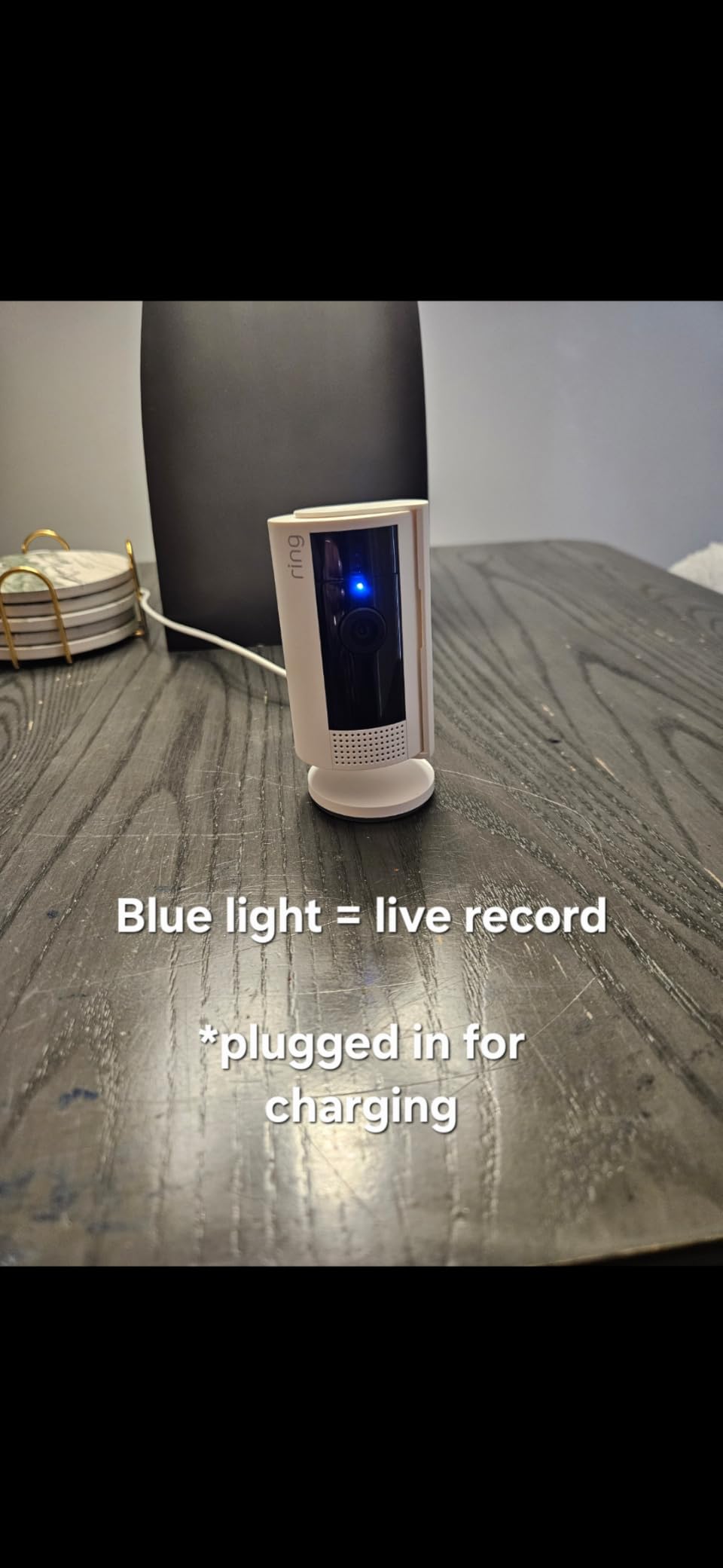 Ring Indoor Cam (newest model) — Home or business security in 1080p HD video, White customer photo 1