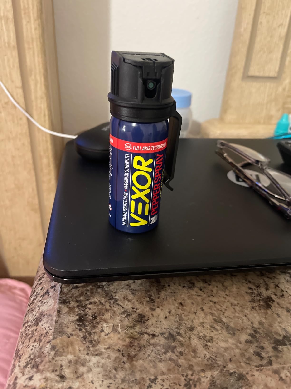 Zarc Vexor Pepper Spray with Belt Clip, 360° Full Axis Technology, Flip Top Safety, 20-Foot Range, 1.8 fl oz customer photo 1