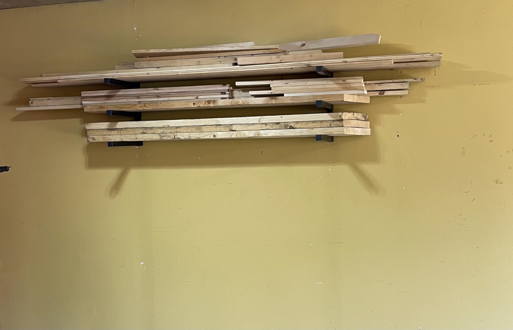 Ultrawall Wall Mount Wood Organizer and Lumber Storage Rack with 3-Level customer photo 2