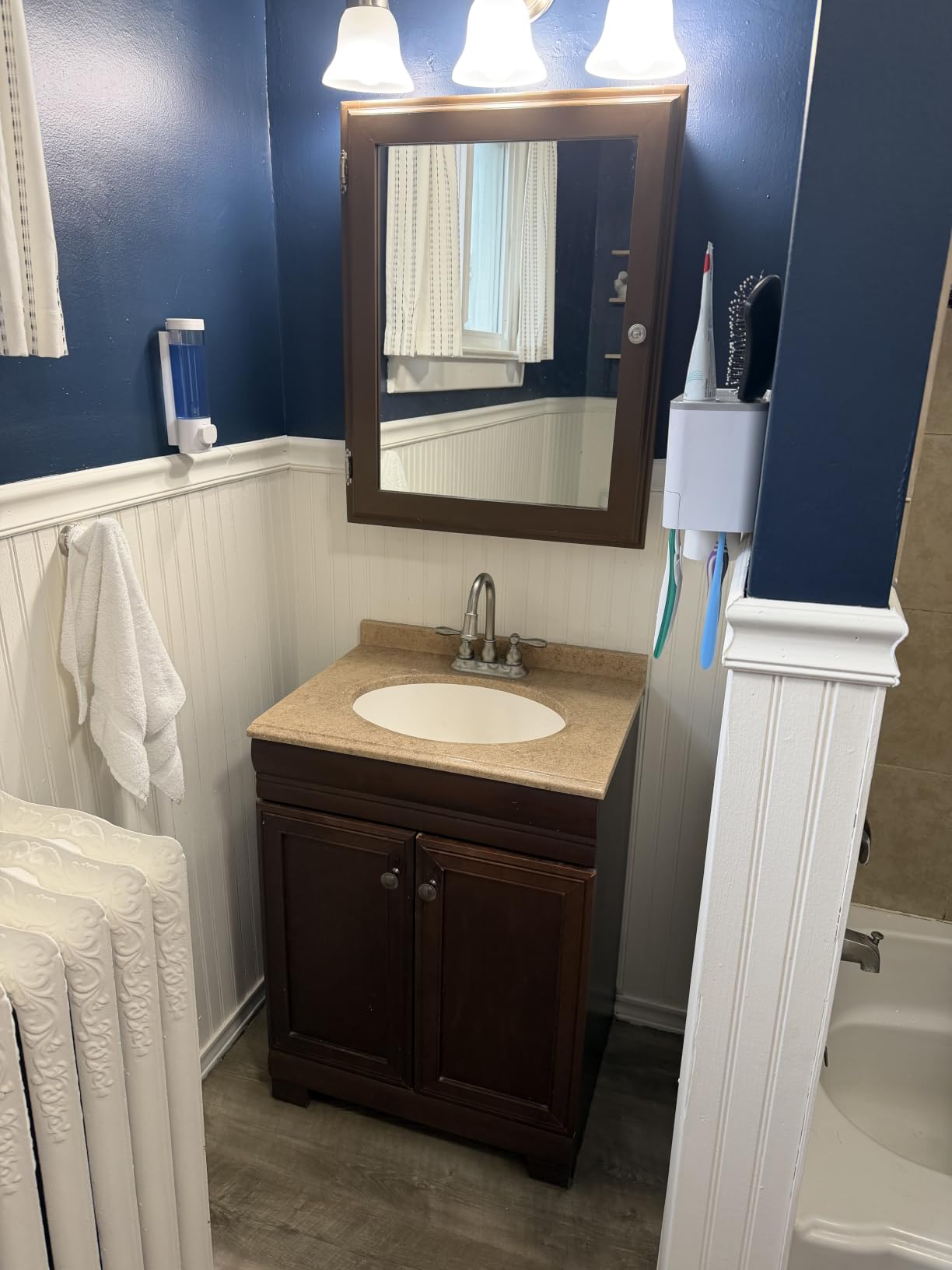 iHave Toothbrush Holders Wall Mounted with Toothpaste Dispenser & 2 Cups customer photo 1