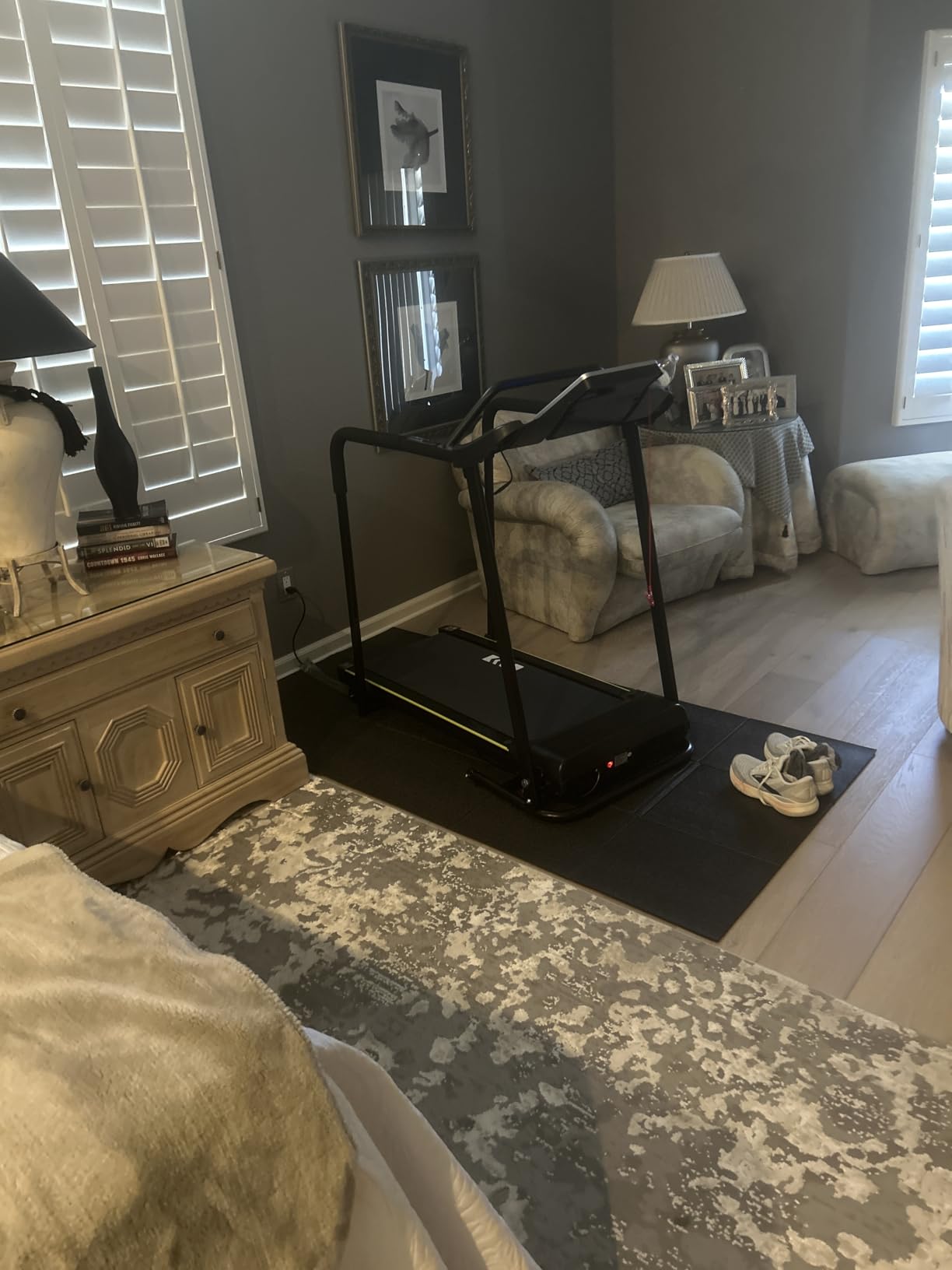 Redliro Walking Treadmill for Seniors with Long Handrails for Home | 0.3 MPH Slow Start, 300 lb Capacity, 0-2% Incline, Fully Flat, Auto Lubrication, Soft Drop System, Rehab Treadmill for Elder customer photo 2