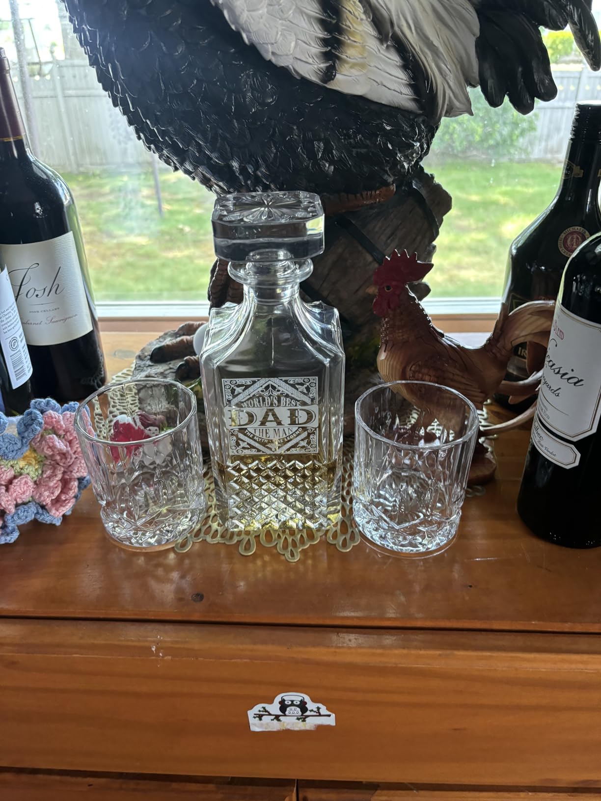 PONPUR The Legend Has Retired 2026 Retirement Gifts for Men Women, Whiskey Decanter Gift Set with 2 Whisky Glasses, Best Christmas Birthday Presents for Dad Coworkers Teacher customer photo 1