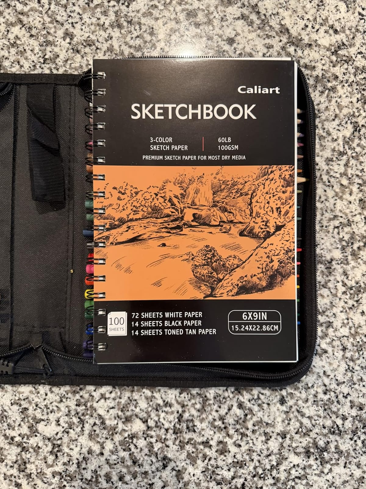 Caliart 176PCS Art Supplies Sketching Kit, 100 Sheets 3-Color Sketch Book | Graphite Colored Charcoal Watercolor & Metallic Pencils, Drawing Supplies Set Gifts for Adults Teens Girls Boys Kids customer photo 2
