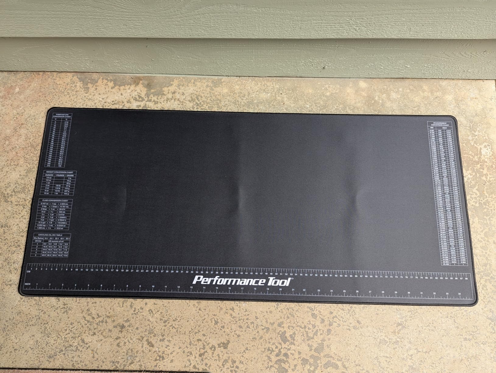 Performance Tool W88977 Neoprene Mat with Ruler and Reference Charts, Chemical Resistant, 16-Inch x 35.75-Inch customer photo 2
