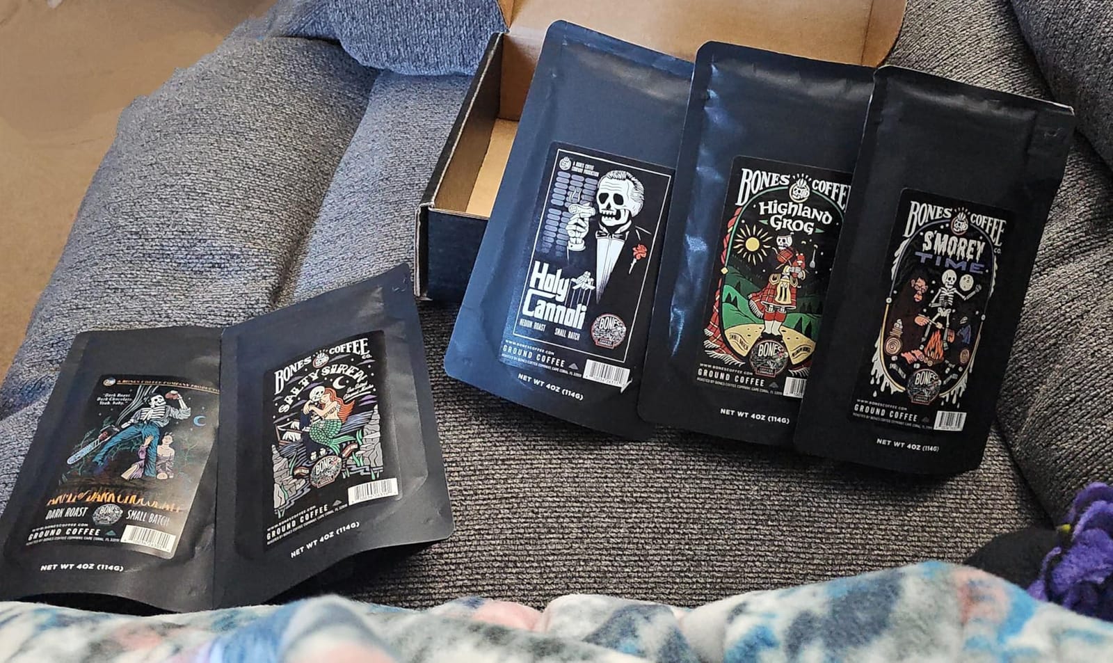 Bones Coffee Company NEW Favorite Flavors Sample Pack, Assorted Flavored Coffee Low Acid Medium Roast Arabica Beans customer photo 2