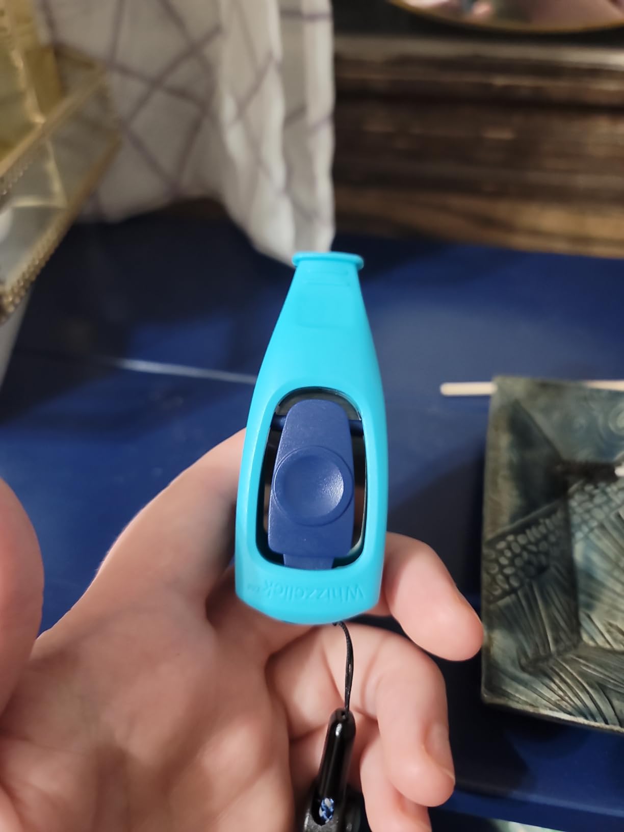 Company of Animals Coachi Whizzclick | Light Blue/Navy Button | 2-in-1 Combined Clicker and Whistle, Dog Training Whistle for Recall and Clicker Training for Rewarding, Adjustable Lanyard customer photo 1