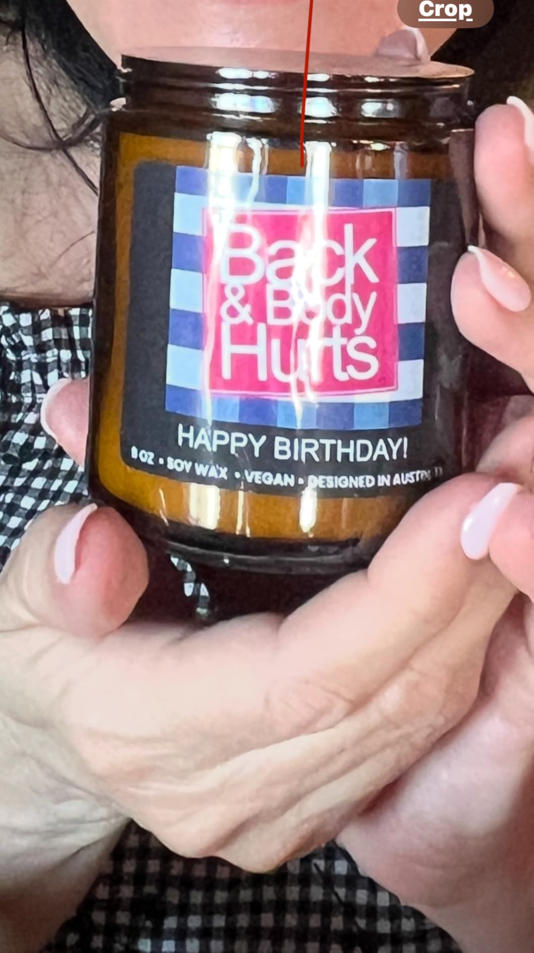 Funny Happy Birthday Candle - Back and Body Hurts Candle, Long-Lasting Scent customer photo 2
