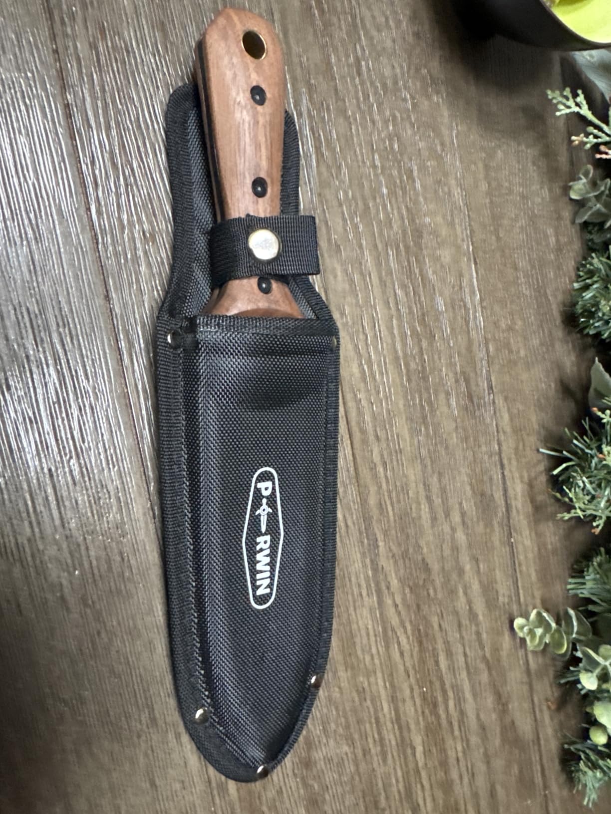 PERWIN Hori Hori Garden Knife, Garden Tools with Sheath for Weeding, Planting, Digging, 7
