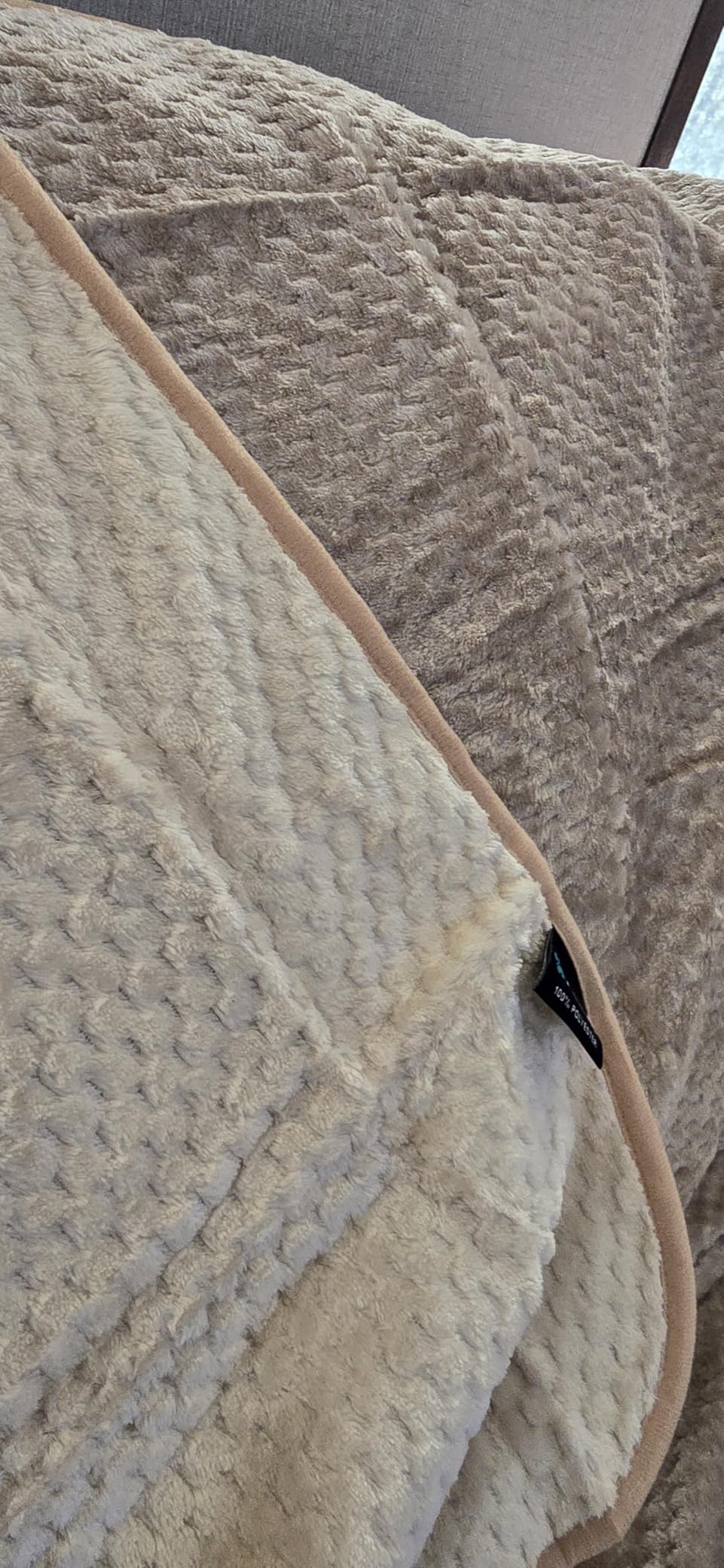 PetAmi Waterproof Dog Blanket, Leakproof Pet Throw, Twin 60x80 Taupe Beige | XL for Large Dogs, Furniture Sofa Couch Cover Protector, Fleece Cat Blanket Bed Crate Kennel, Reversible Washable Soft Plush customer photo 2
