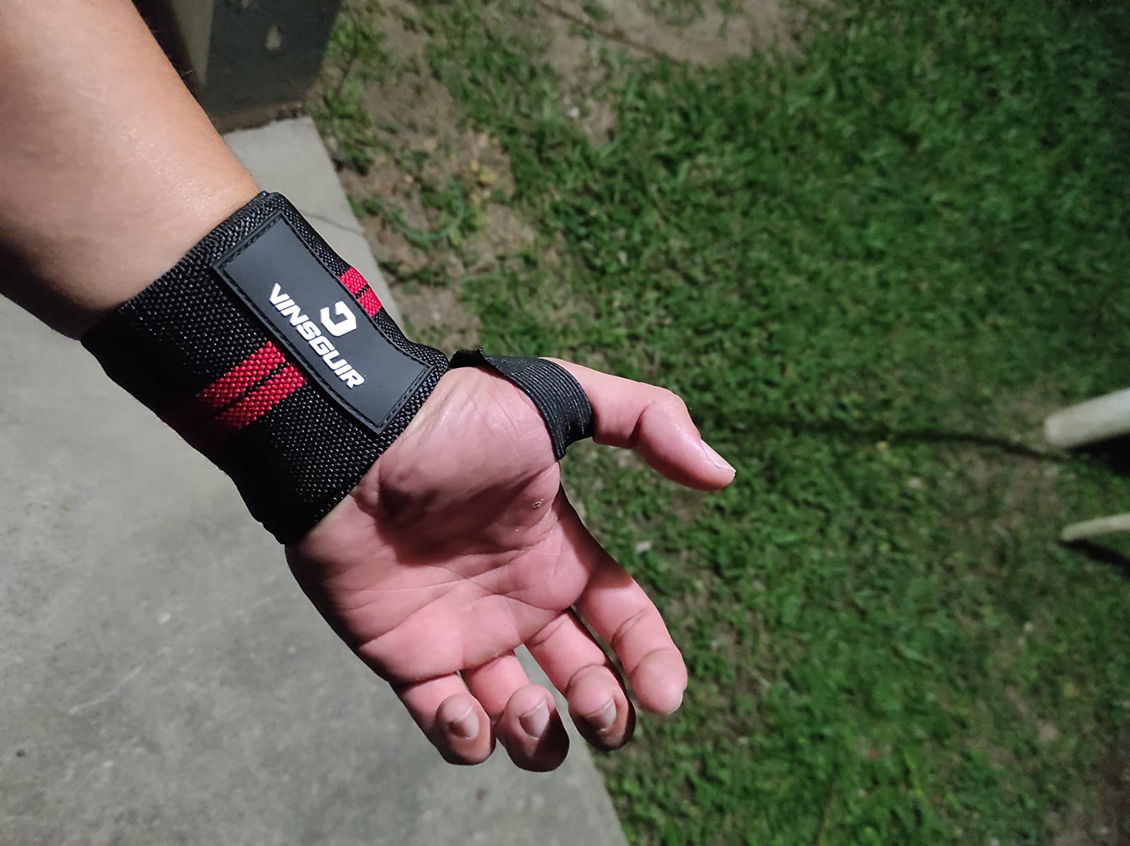 VINSGUIR Wrist Wraps for Weightlifting, [USPA Approved] Lifting Straps for Wrist Support with Heavy Duty Thumb Loop, Gym Wrist Brace for Working Out, Crossfit, Powerlifting, for Men & Women customer photo 2