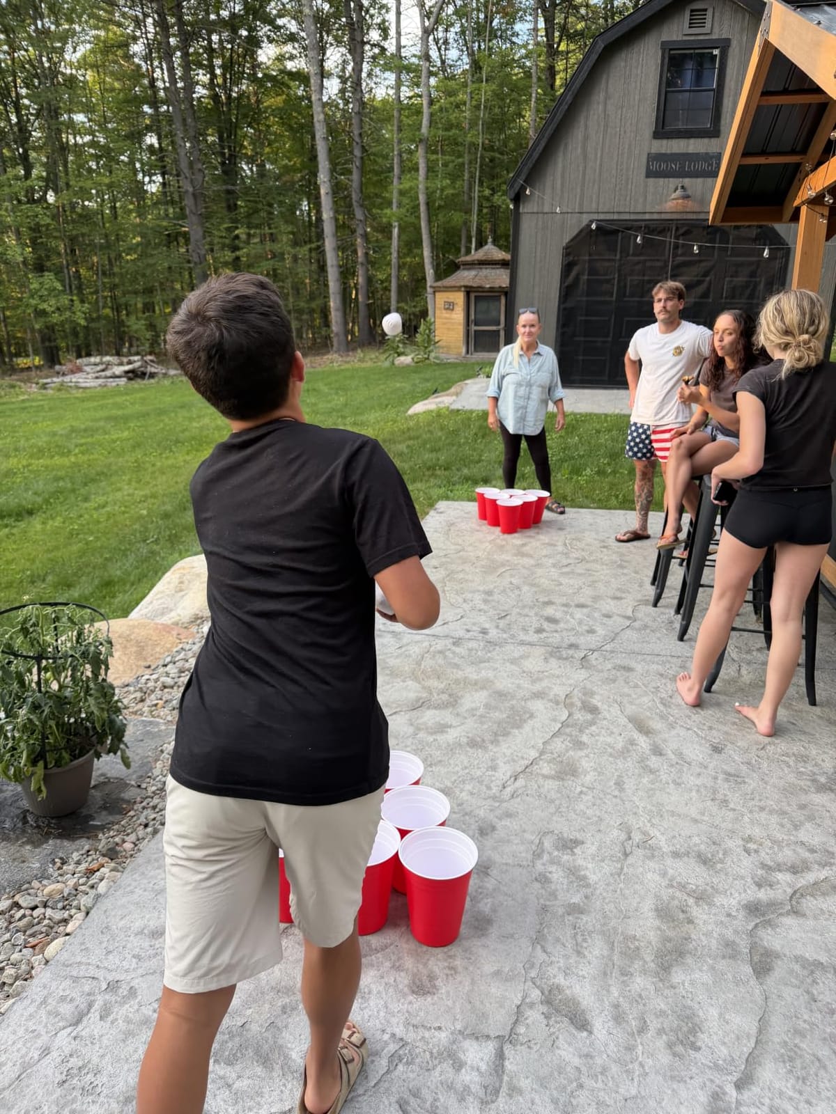 Jumbo Pong - Giant Yard Pong Outdoor Games Yard Games Lawn, Beach, Camping, Tailgating or Backyard - Durable Giant Cups with Indoor/Outdoor Ball and Pump Included customer photo 2