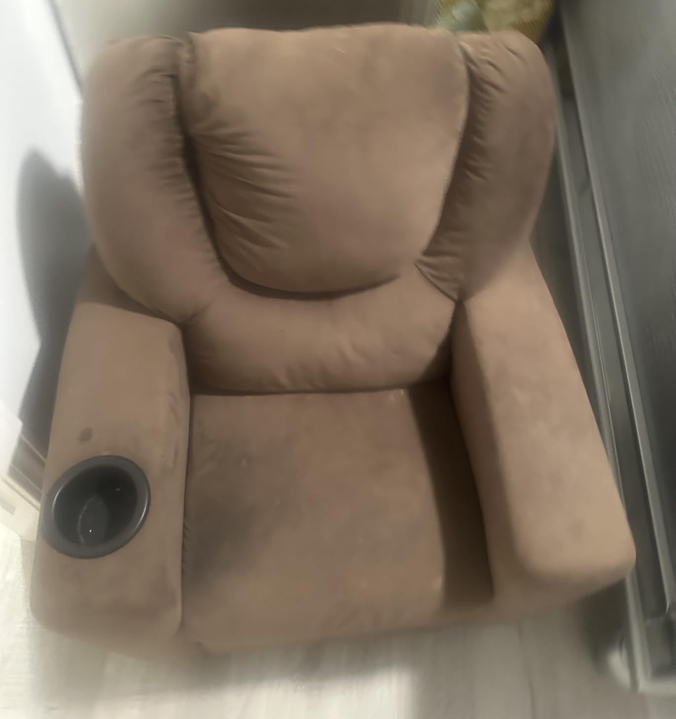 Naomi Home Suri Kids Recliner Chair for Toddlers Ages 3-5, Gray Microfiber | Kids Recliner Chair with Cup Holder, Footrest, Solid Hardwood Frame and 150 lb Capacity For Growing Toddlers customer photo 1