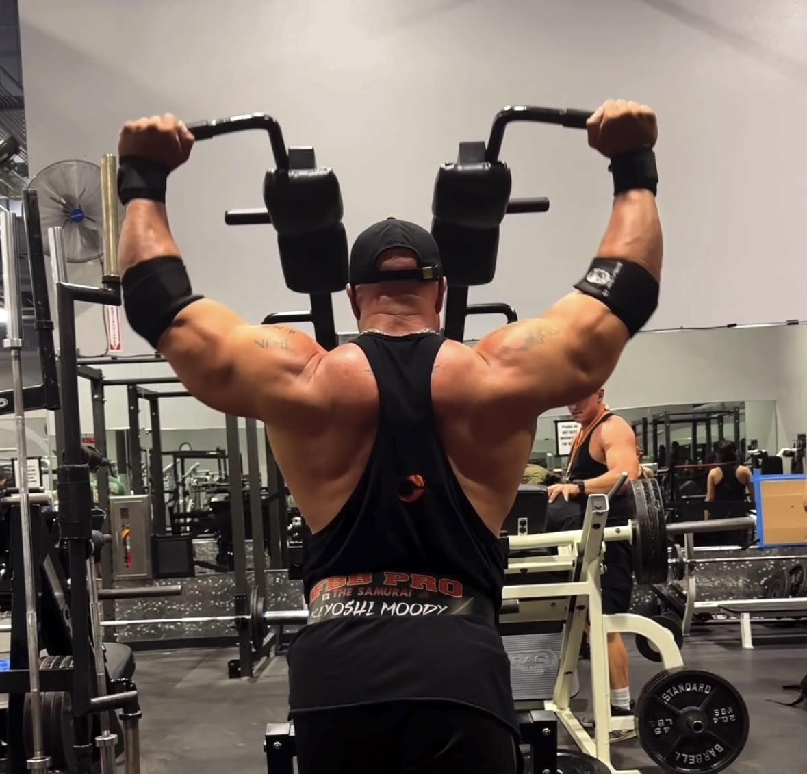 Gymreapers Weightlifting Elbow Wraps (1 Pair) - Flexible 40'' Elbow Compression Strap & Joint Support Brace - for Bench Press, Powerlifting, and Pressing customer photo 2