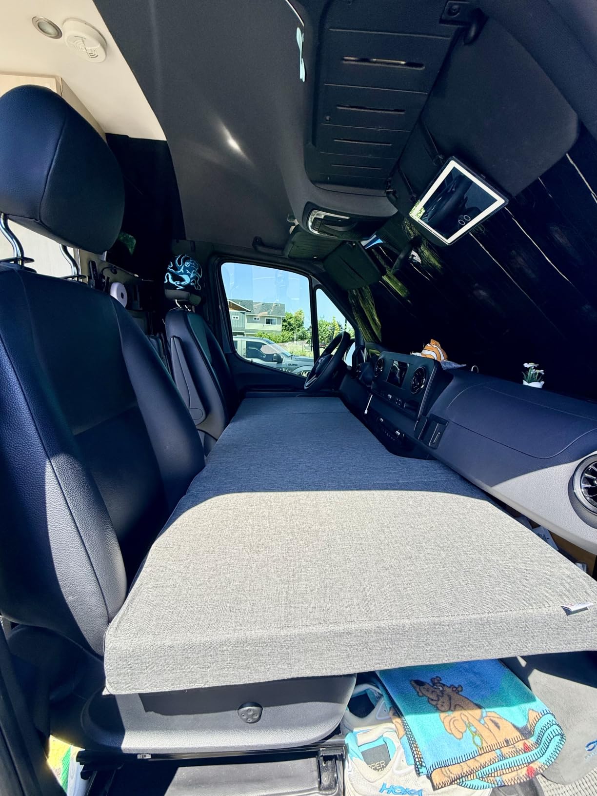 Front Seat Mattress for Mercedes Sprinter Camper RV (2020-2022) Perfect Folding Bed for Children and Pets customer photo 2
