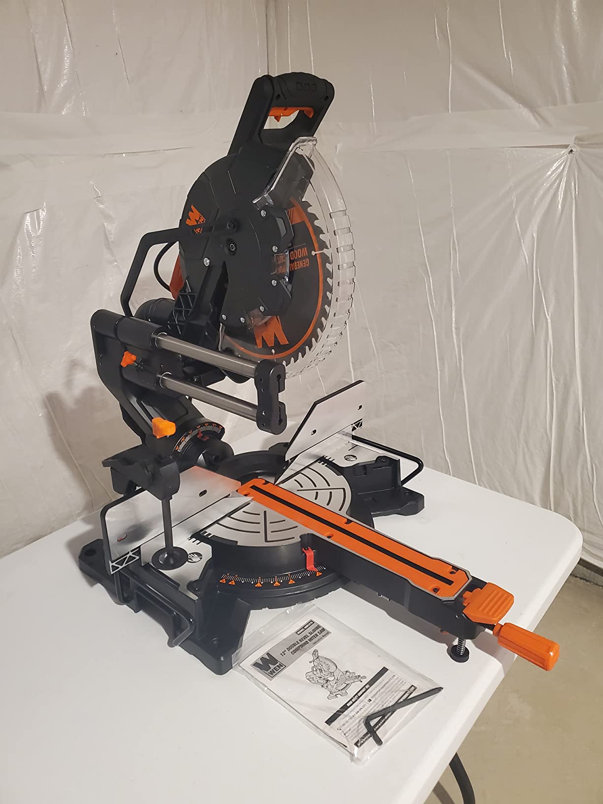 WEN MM1215 15-Amp 12-Inch Dual Bevel Sliding Compound Miter Saw with LED Cutline customer photo 1