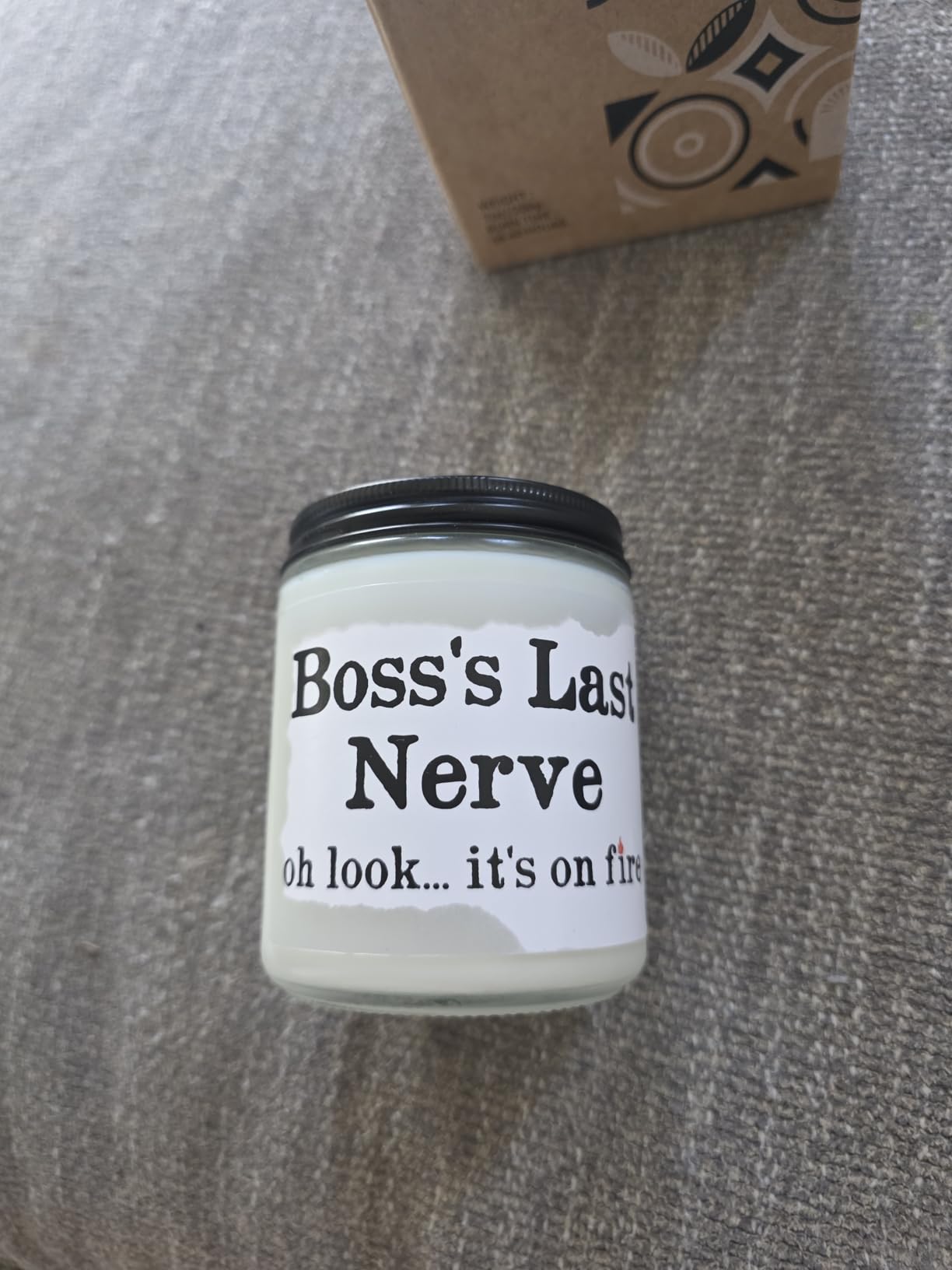 Funny Boss Gifts for Women Men- Handmade Lavender Soy Wax Candle | Best Boss Lady Gifts for Women, Birthday Christmas Gift for Boss Female, Boss's Last Nerve Candle (7oz) customer photo 1