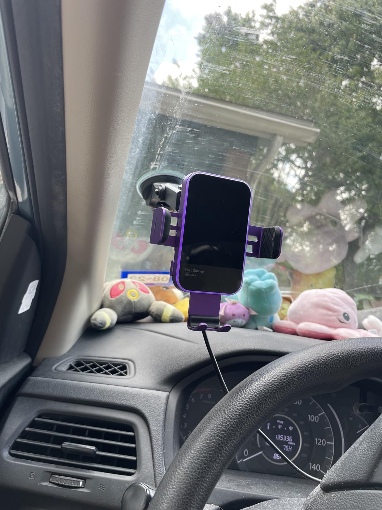 Wireless Car Charger, 7 Colored RGB Backlit Mosurr 15W Auto Clamping Phone Holders for Your car fit for iPhone 16 15 14 Mini Pro Max, Samsung Galaxy S25 Ultra S24 S23+, etc customer photo 1